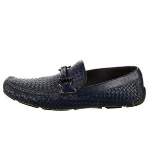 SALVATORE FERRAGAMO Gancini Logo Leather Drivers